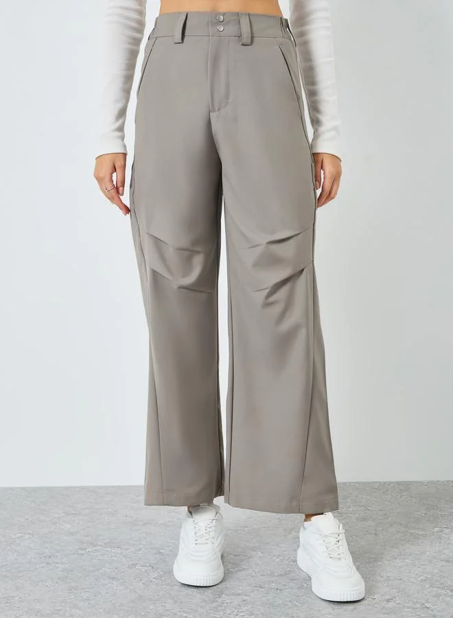 Styli Women Khaki Loose Fit Pants